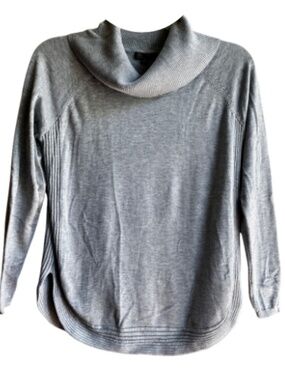 Lety & Me Ece Cowl Neck Curved Hem Pullover - S